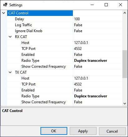 Settings Dialog