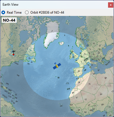 Earth View in Real Time mode