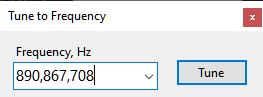 Frequency Entry Dialog