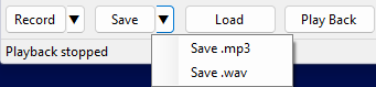 Save menu
