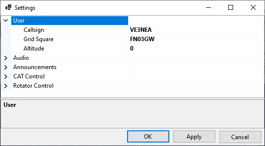 Voice Announcement Settings